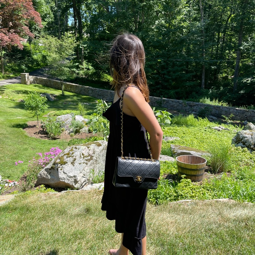 S0LD 7/8/22 CHANEL Classic Medium Double Flap Gold Chain Bag +Serial Card - Picture 3 of 17